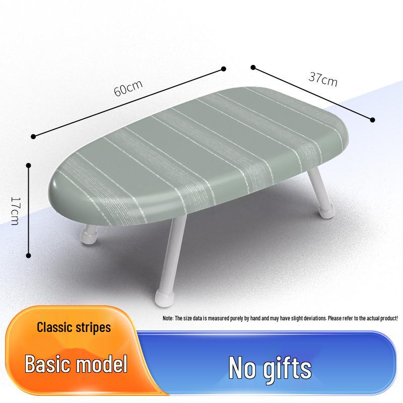 Folding Mini Ironing Board with Ironing Pad and Clothes Rack