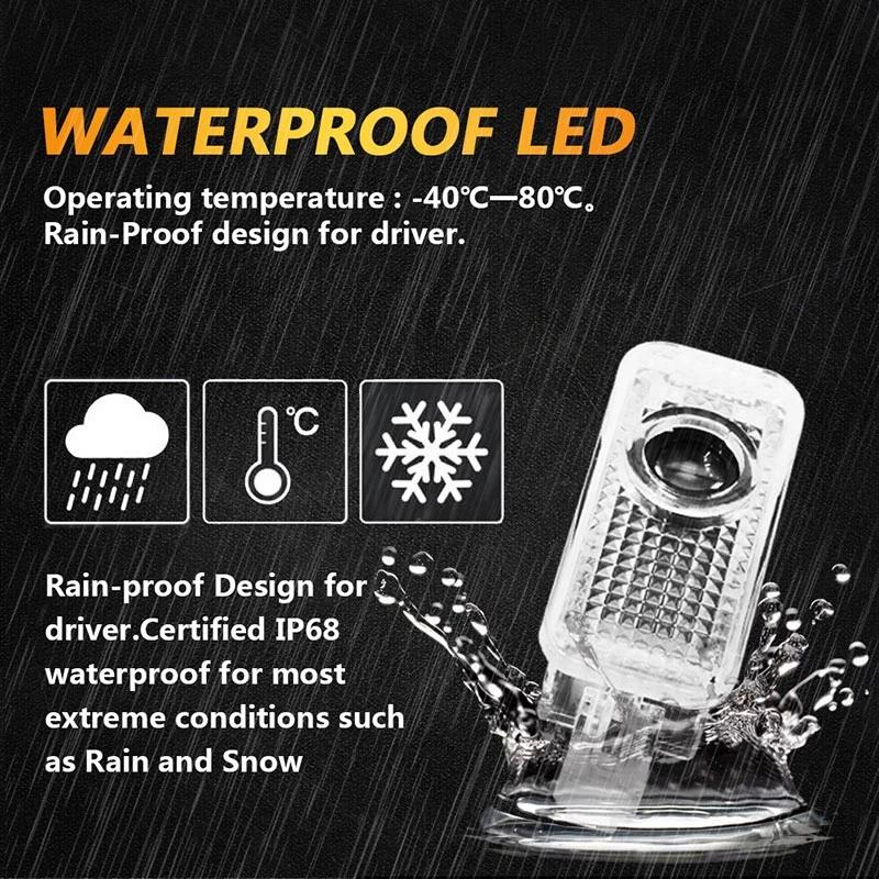 2Pcs LED Welcome Light Car Door Projector Lamps Sticker Accessories For BMW E90 E91 E92 E93 E60 E61 F10 F07 E63 E64 F12 F13 G30
