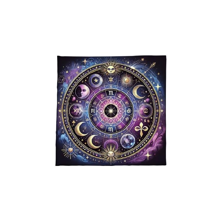 Square Divinations Tapestry Sun Moon Astrology Tablecloth Tarots Tablecloth Table Cloth Witchcrafts Supplies