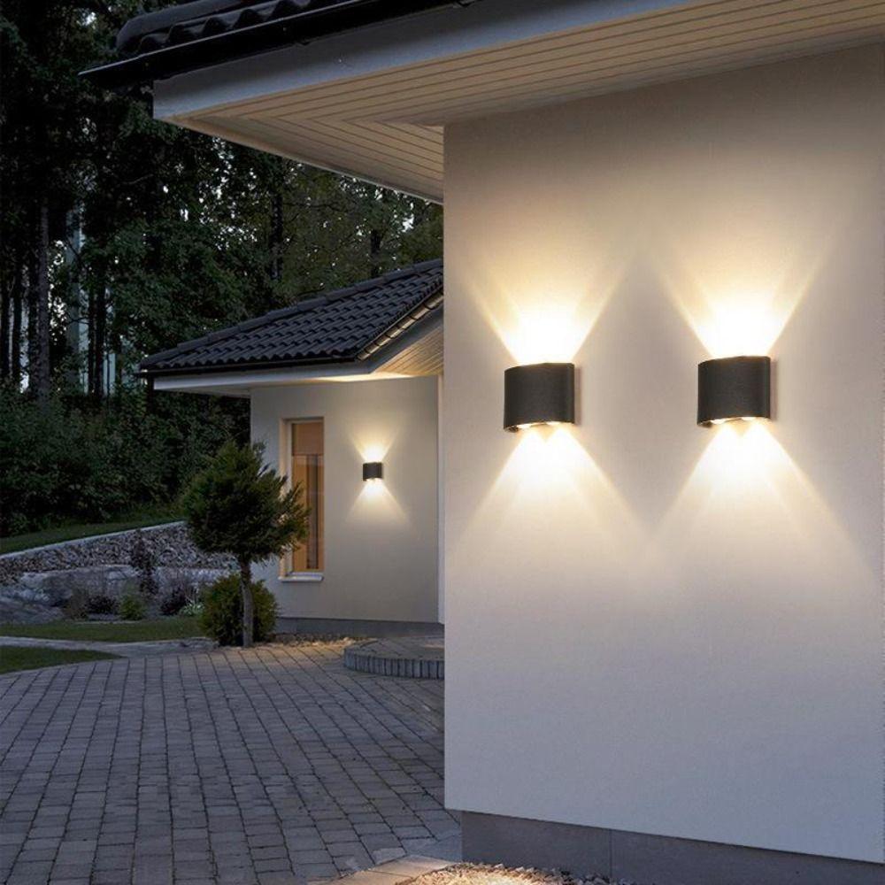 Modern Aluminum Shell LED Wall Light Black White IP65 Waterproof Corridor Balcony Lights Garden Stairs Bulb Indoor Outdoor