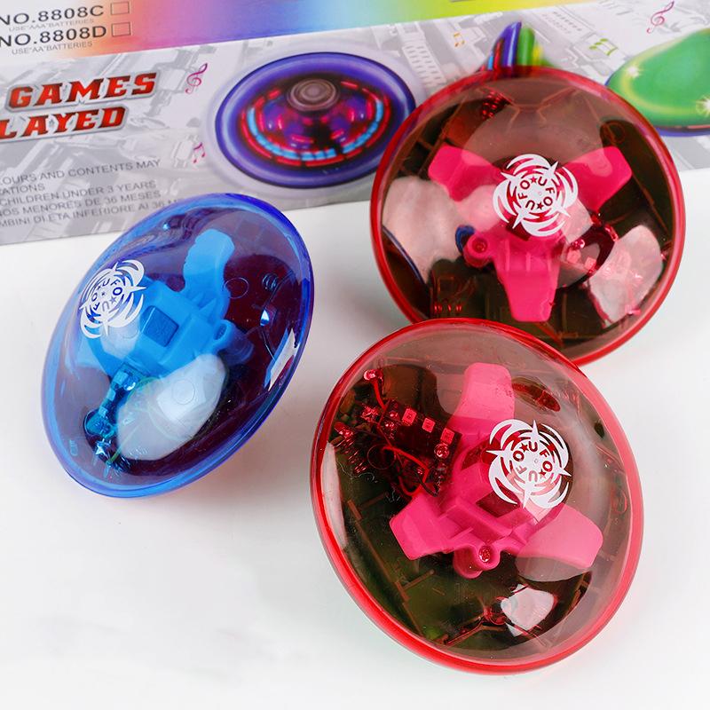 Colorful Light-emitting Spinning Gyro Toy With Music And Lights Cool Fingertips Gyro Kids Stress Relief Toys Nostalgic Gyro Toys
