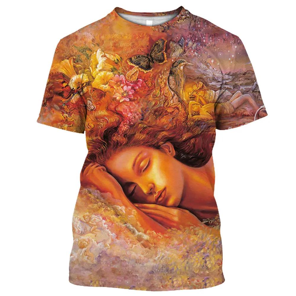 New Summer Tide Fantasy Figure Picture Men T-Shirts  Casual 3D Print Tees Hip Hop Personality Round Neck Short Sleeve  Tops