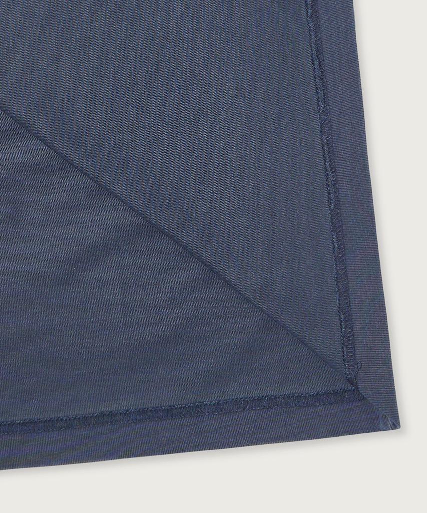 CHAMPION Track Logo Loose Fit Garment-Dyed Long Sleeve T-Shirt Blue
