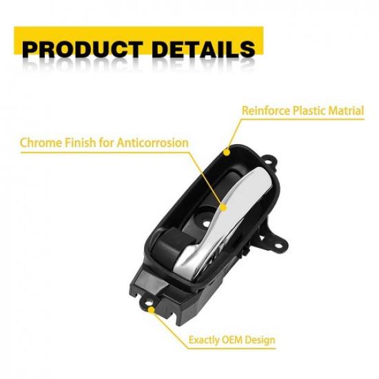Car ide Door Handle Black Chrome Driver Side LH Durable For Nissan Altima US