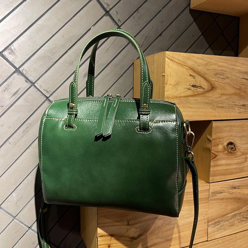 Kožená taška Dámská jarní/letní crossbody taška Dojížděcí ruční taška přes rameno Vintage nákupní taška