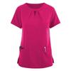 Short Sleeved Solid Color Round Neck Pocket Top Pants Work Clothes Two-Piece Set