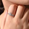 Original Copper Crown Ring With Love In Hand Woman Zircon Sparkling Wedding Ring Girls Jewelry Anniversary