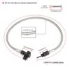 22200 Transmission Dipstick Tube Tool Aluminum Alloy Braided Transmission Dipstick for Ford F150 2010-2026 6R80 10R80 4R70E