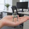 yangyizhi 3D Printed Reading Alien Ornament, Creative Sitting Sculpture, Resin Collectible Figures Desktop Office Study