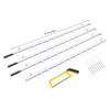 Ceiling or Wall Mount Curtain Track Kit with Hooks, 3ft - 6ft Adjustable Length Drape Rail Set For Living Room Bedroom
