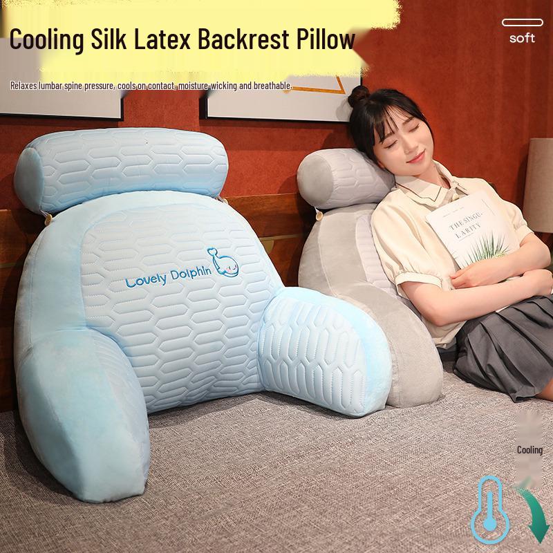 Ice Bean Headboard Cushion: Soft Lumbar Support Pillow for Bed, Sofa, or Dorm - Large Backrest & Throw Pillow for Students