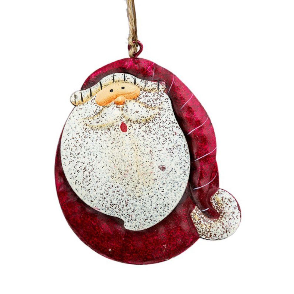 Vintage Christmas Snowman Pendant 2D Snowman Doll Pendant Santa Claus Hanging Ornaments  New Year