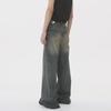 2024 Unisex Retro Hong Kong Style Loose Wide-Leg Mopping Jeans
