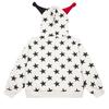 American Vintage Star Black Cat Embroidery Cute Ear Zip Up Hoodie Loose Fit Men Women