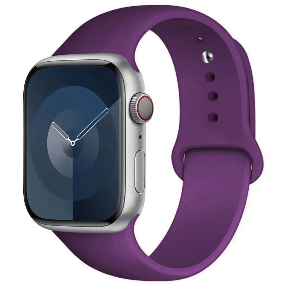 Silicone Strap For Apple Watch Band 44mm 40mm 45mm 41mm 49mm 42mm 45 44 mm bracelet iwatch series 7 se 3 5 6 8 9 Ultra 2 bands