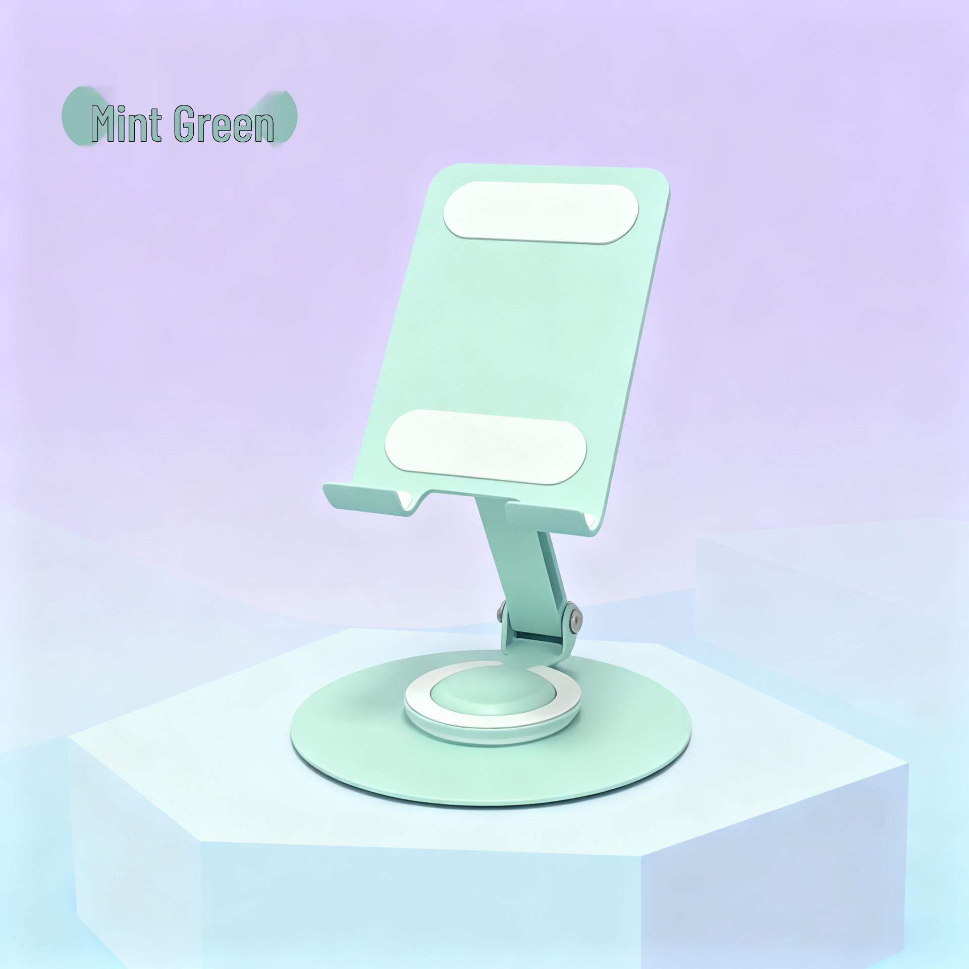 Creative Macaron Color Rotating Phone and Tablet Stand - Foldable Portable Desktop Holder for Easy Viewing Macaron Color Series