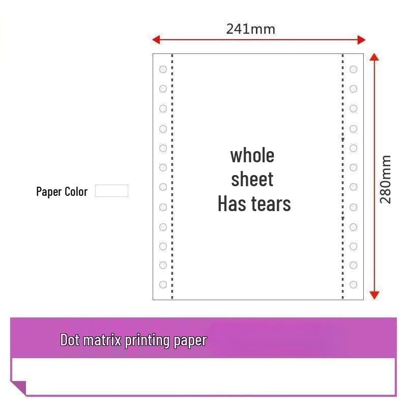 Multi-Part Dot Matrix Printer Paper: Single to Five-Part for Receipts & Delivery Notes.
