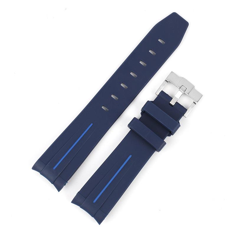 Curved Interface Rubber Watch Strap 20mm Men Women Waterproof Sports Watch Band for Moonswatch Watchband Watch Accessories