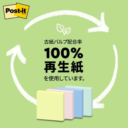 Post-It Notes Note Cube Pastel Color 75 x 75mm 500 Sheets CP-33SE-AM
