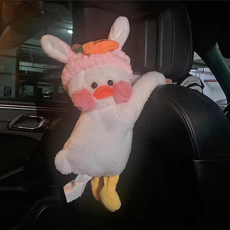 Boîte à mouchoirs Canard Célébrité Internet pour Voiture: Sac Suspendu Cartoon Mignon pour Intérieurs de Voiture