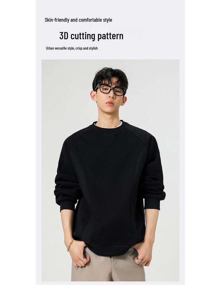 ACU Menswear | American Boxy Patchwork Hoodie 2026 - Trendy Loose Fit Pullover for Men