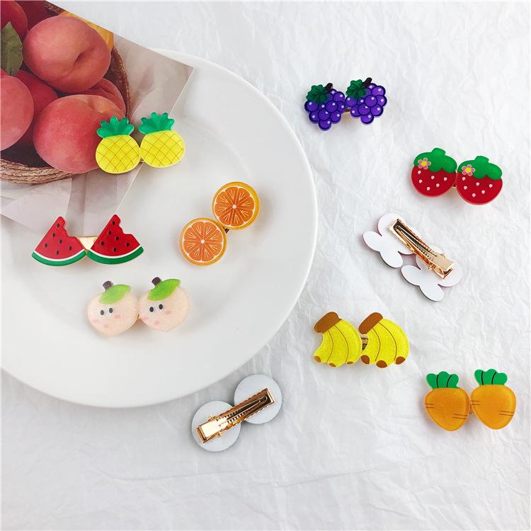 Charming Fruit Hair Clips: Cute Bangs Accessories and Trendy Acrylic Side Clips