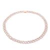 Chain Necklace Rhinestones Alloy Hip Hop Style 24in Jewelry Clothes Decorative Accessories