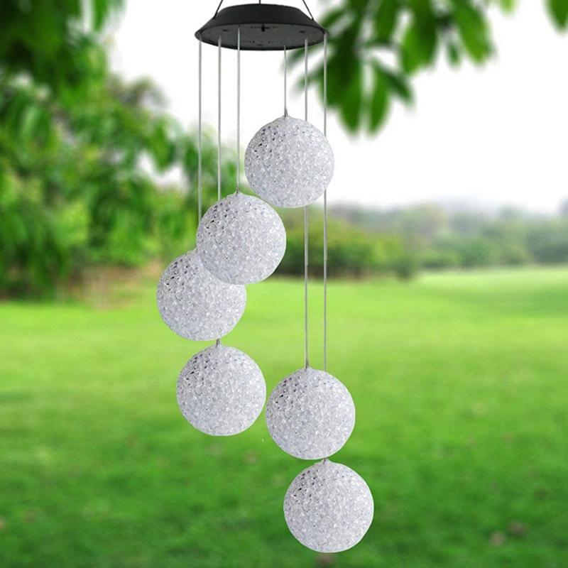 Färgglad Solcellsdriven Vindklocka Kolibri Vattentät Vindklocka Solcellsljus