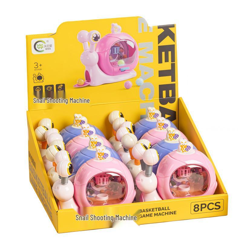 Kids  Educational Basketball Board Game - Hand-Eye Coordination Cartoon Snail Toy