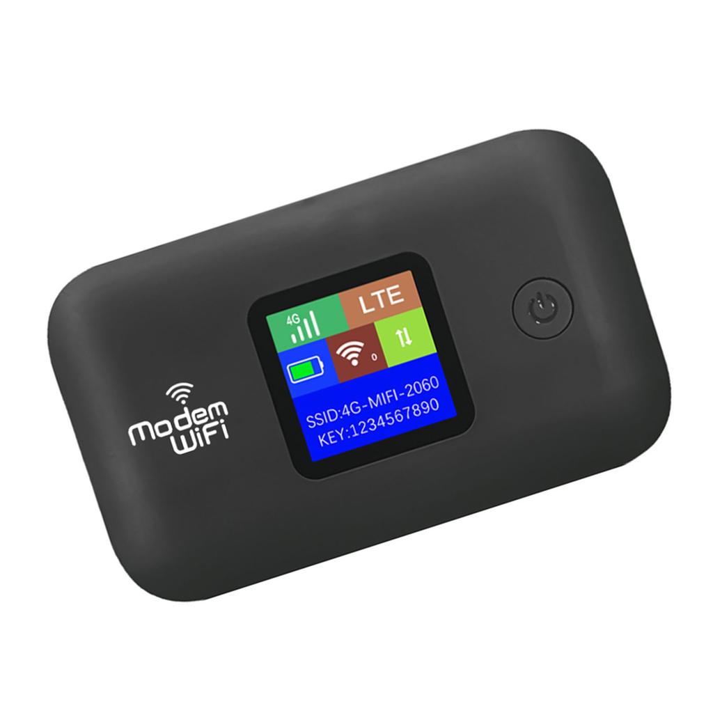 Hotspot Mobil WiFi 4G Suportă 10 Utilizatori Conectați Router Wireless Portabil 300Mbps cu Slot Card SIM Ecran Color