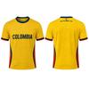New Colombia Flag Colors Print Soccer Jersey Stadium Sports Training Breathable Soccer T-Shirt Men's Outdoor Casual O-neck Tops