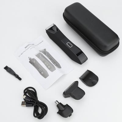 Body Hair Trimmer for Men 3-In-1 Pubic/Nose Hair Trimmer Foil Shaver Kit with LED Light 7200RPM