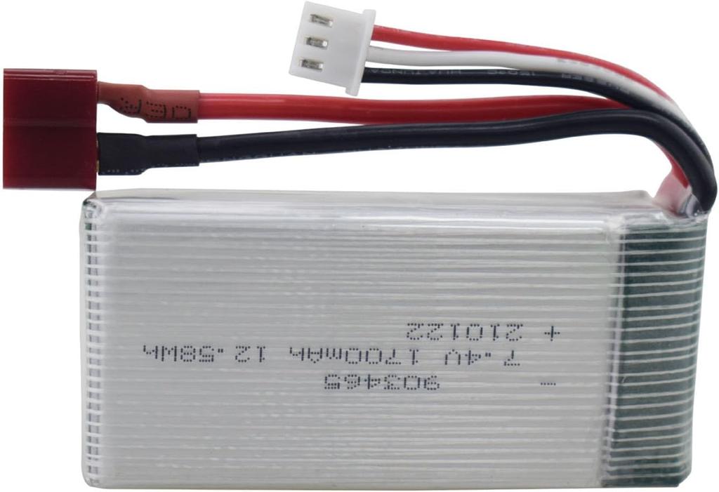 2 Stück 7,4V 1700mAh Lithium-Akku für RC-Autos – Kompatibel mit 9200/9200E und mehr – Hohe Leistung, sicher und langlebig – Silber