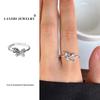 Bague chat Lanzhi en argent sterling 925 – Bijou de luxe léger pour index ouvert