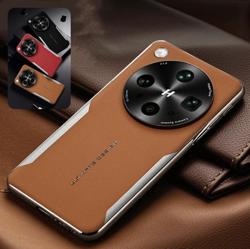 Luxury Business Vegan Leather Lens Protection Back Case for Oppo Find X9 Ultra Glass Version / Find X9s Pro Slim Plating Cover