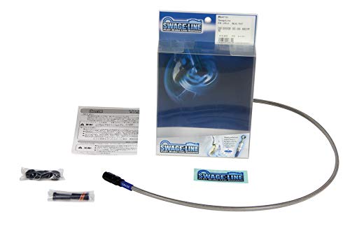 

SWAGE LINE Front Brake Hose Kit Aluminum (Black/Black) Clear Hose TW200/225 00-07