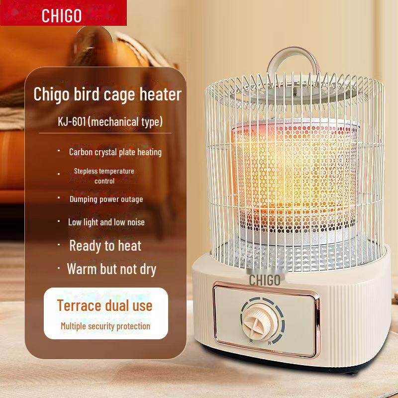 Colivie Mică Ajustabilă pentru Păsări Solare și Încălzitor de Birou