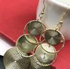 Trendy Electroplated Metal Long Round Hoop Earrings for Women - European & American Style, Formal Dress & Banquet Accessory