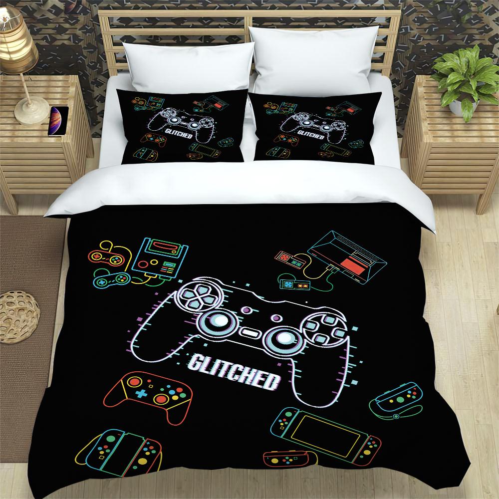 Copripiumino a figura stilizzata bianca e nera, Set Biancheria da Letto, Coperta per la Casa, Federe, Set Biancheria da Letto per Camera da Letto, Senza Lenzuolo