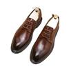 Summer Brock British style suit wedding groom business dress casual heightening leather shoes brown