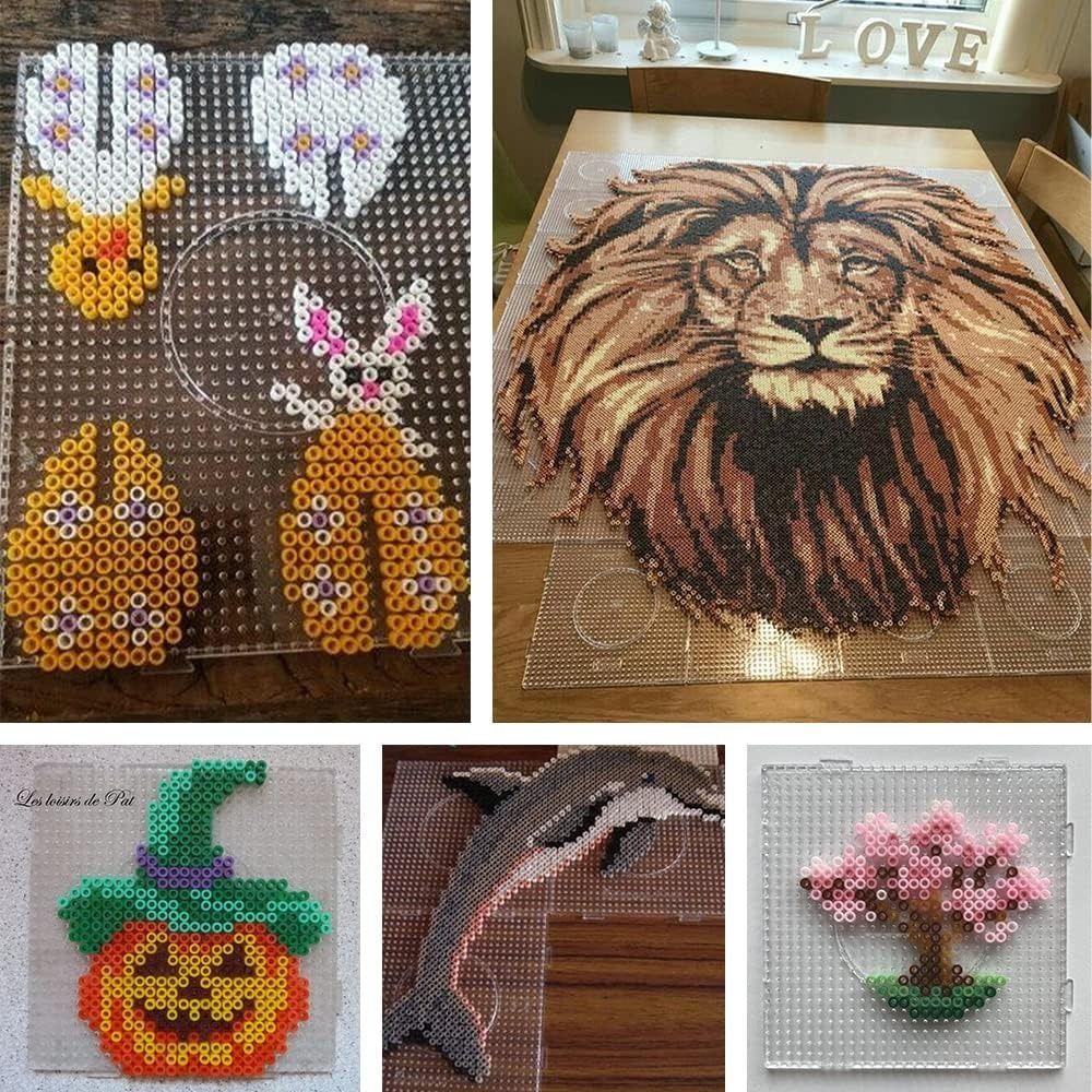 5Pcs DIY Fuse Beads Pegboards 5mm Beads Hama Beads Pegboards Melting Beads Boards  Educational Toys