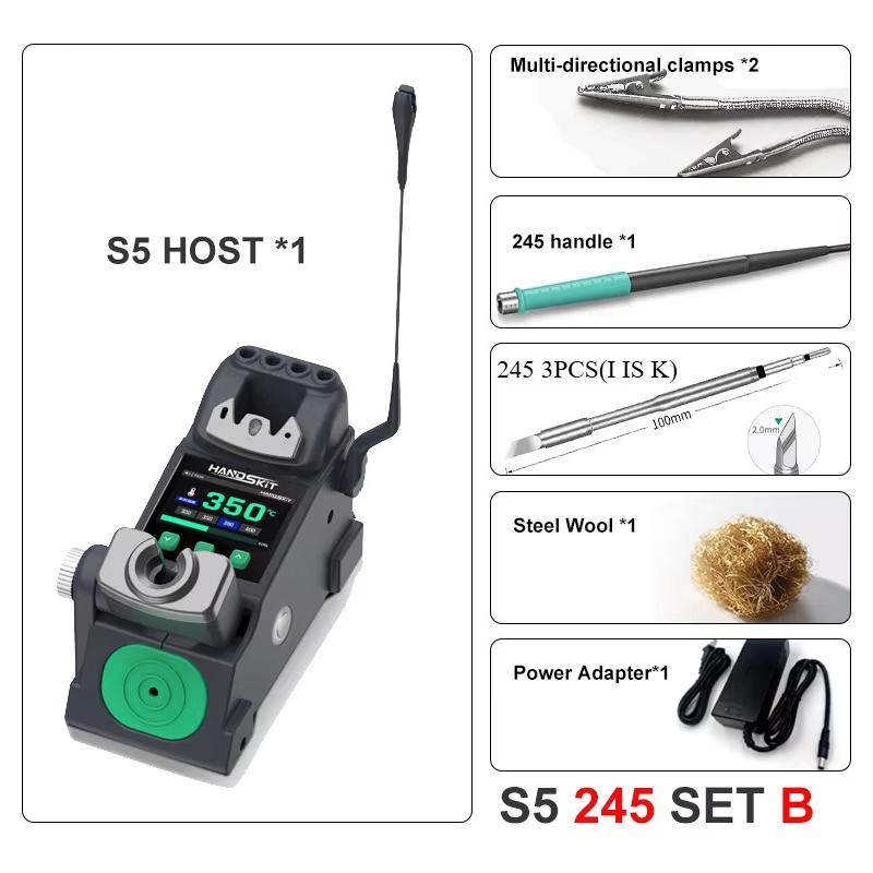 3-in-1 S5 Soldering Station | C210/C245/C155 Handle Compatible | Auto Sleep & Energy Saving | 120W-200W Adjustable Power