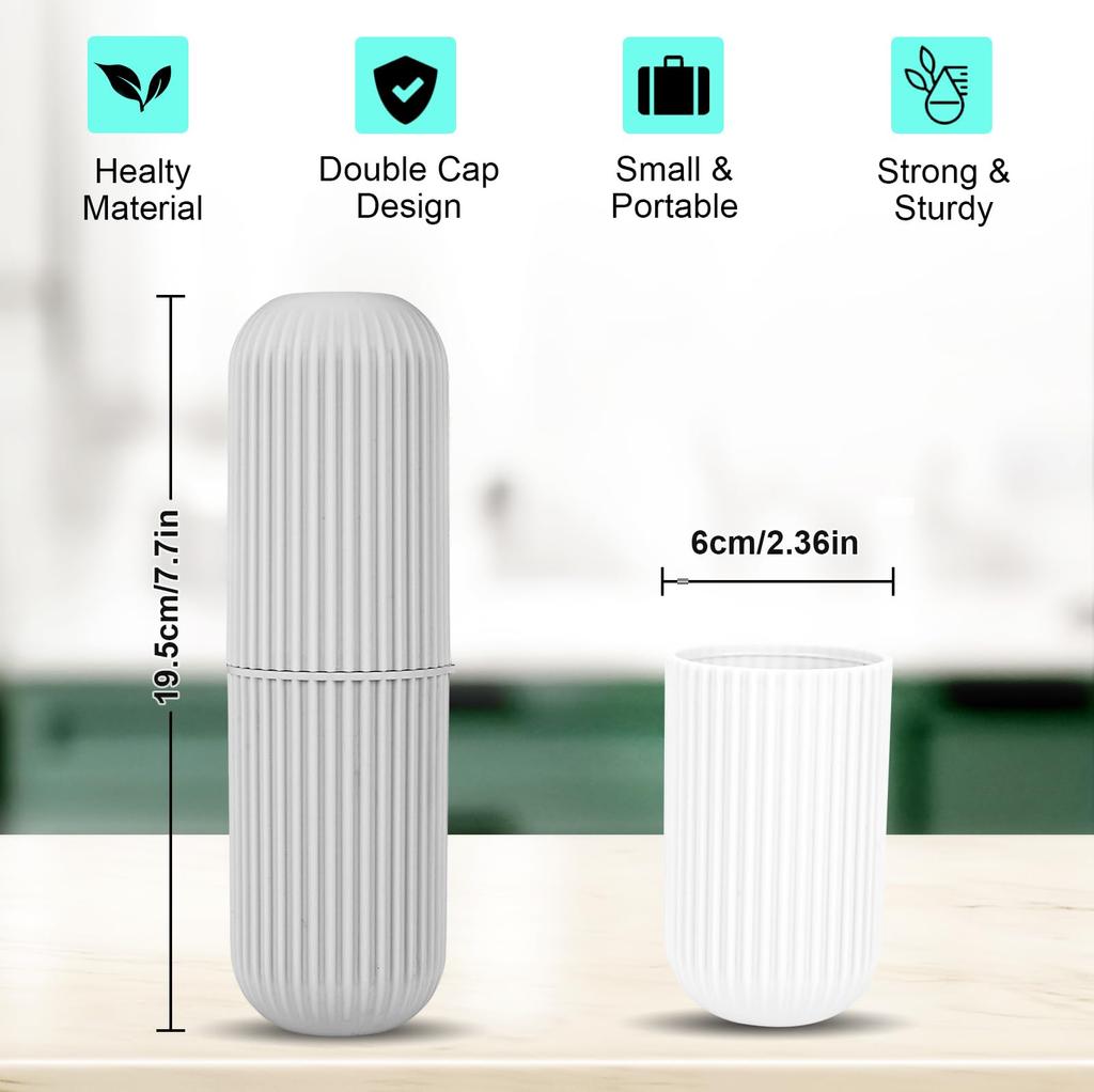 Reise Toilettentasse Zahnbürstenbecher Zahnpastastoragebox tragbare Zahnputzbox Zahnbürstenbehälter einfacher Mundspülbecher