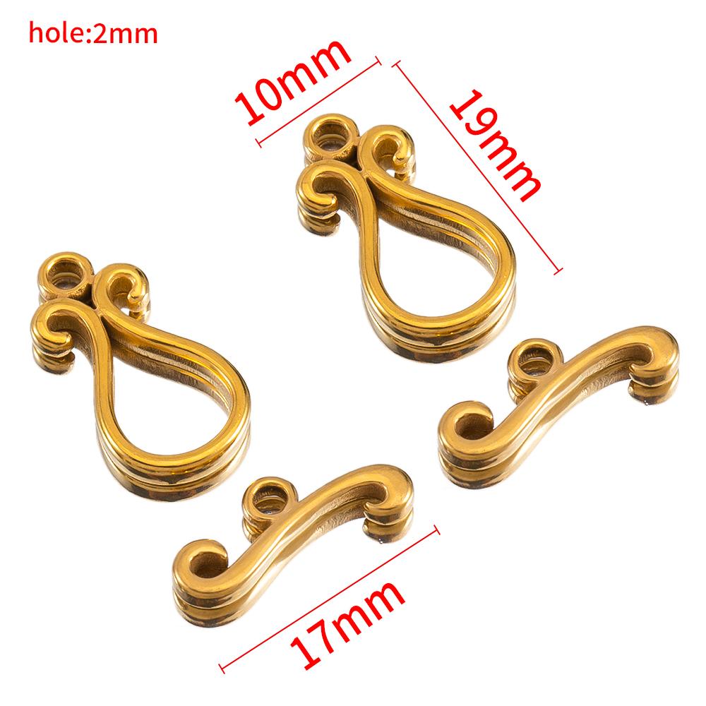 3sets/lot Stainless Steel Heart OT Toggle Clasp Hook Rings Connectors for DIY Necklaces Bracelets Accessories Jewelry Making