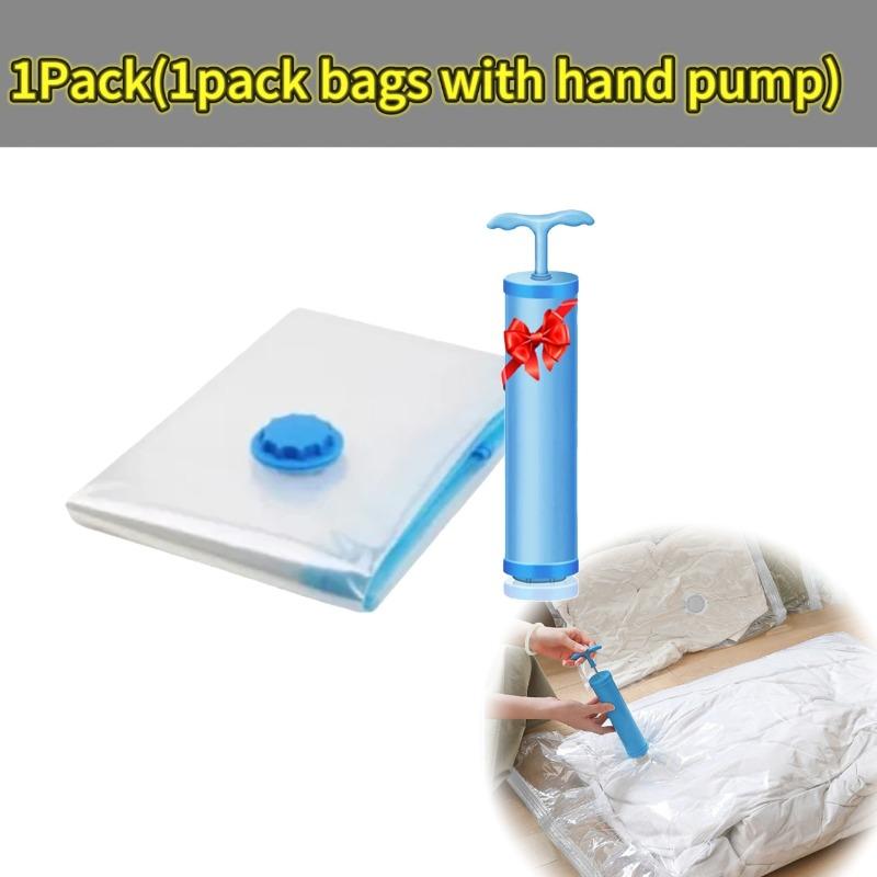 1-10pcs Thickened Vacuum Compression Bag,Transparent Quilt Vacuum Bags, Storage Bags, Household Clothing Storage and Sorting Bag