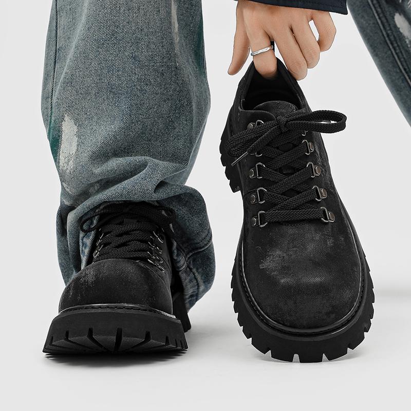 Fashion Derby men's thick soled shoes Classic comfortable casual style Fashion party and work 38-46 Trendy Youth Black white NEW