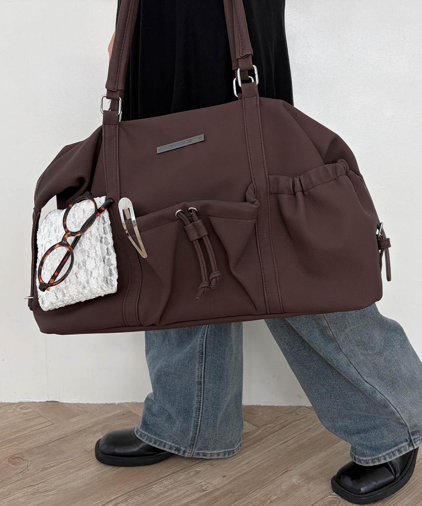 Chicks Swain Volume Draw Shoulder Bag Brown