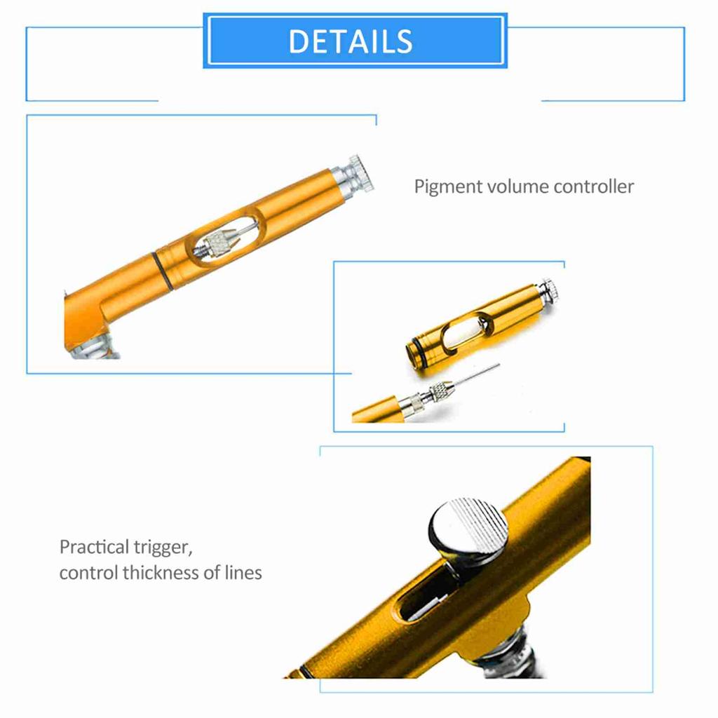 Airbrush Portable Handheld Airbrush Gun Accessories 0.3mm Nozzle for FX Makeup Tattoo Painting