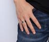 Men's Gold Tungsten Steel Ring, Korean Jewelry Design TCR-043