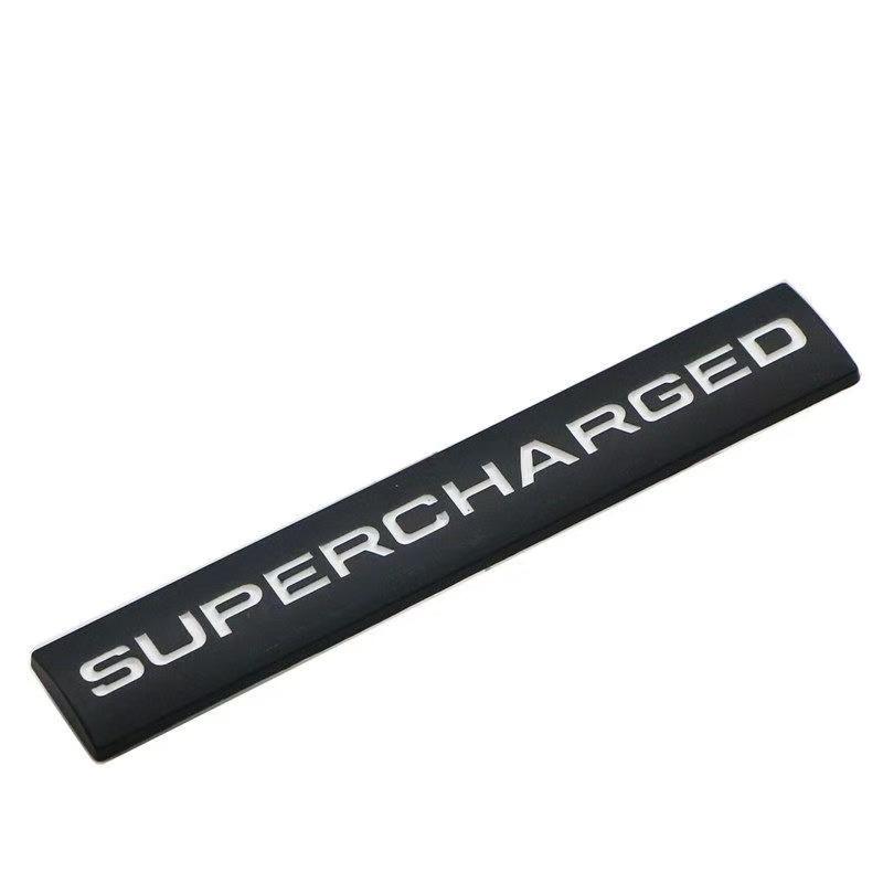 For Land Rover Supercharged Badge, Mechanical Supercharged, Modified Metal Car Body Sticker, Rear Emblem